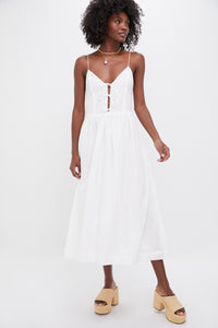 Pearl Zora Solid Tie Tank Dress